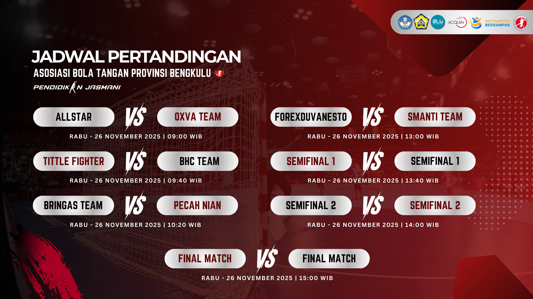 Jadwal dan Bagan Pertandingan